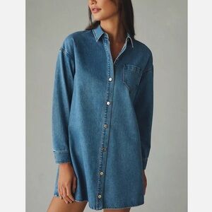 Mare Mare x Anthropologie Denim Shirt Dress
